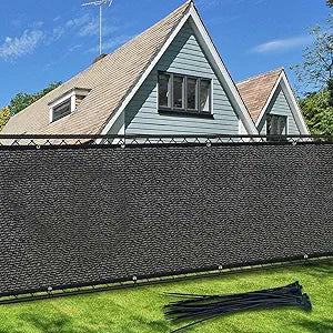 Privacy Screen Fence, TOTU 4ft x 50ft Heavy Duty 170 Shade Net Cover, for Wall Garden Yard Outdoor Home Decoration, Black