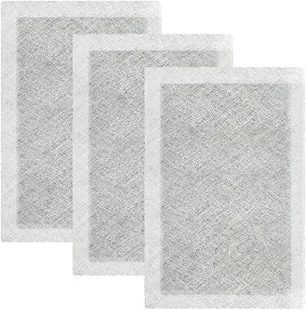 16x25 Replacement Filter Pads Compatible with Dynamic Air Cleaner 16X25 Refill, Fiberglass & Activated Carbon White, 3 Pack