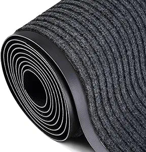 MYOYAY Brush Step Entrance Mat Commercial Grade Door Floor Mat 3x10ft Tough Entry Collection Slip Skid Entrance Mat with Rubber Backing Indoor Outdoor Rug Grey