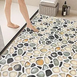 Shower Mat Non Slip - Quick Drying Anti Slip Shower Mats for Inside Shower, Soft PVC Loofah Foot Scrubber Mat, Extra Large Bath Mat for Shower, Tub, Bathroom, Floor, Kitchen, Home, Pool, Hotel