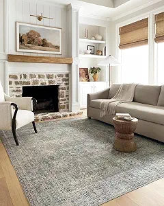 Loloi Chris Loves Julia Jules Emerald/Antique Ivory 2'-3" x 3'-9" Rug
