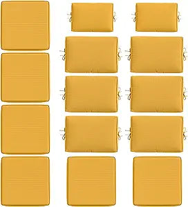 14 Pcs Outdoor Cushion Slipcovers All-Weather Patio Cushion Covers, Replacement Waterproof with Zipper for Patio Furniture, Sectional Couch 3 Sizes, Covers Only