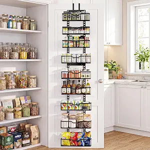 EVERIE 9-Tier Over the Door Pantry Organizer, Stable Design, Solid Bottom