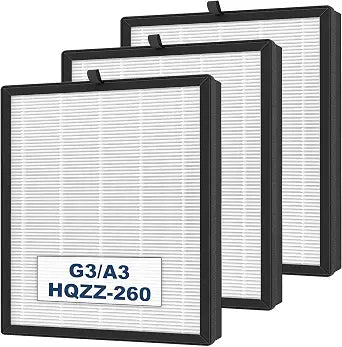 3 Pack G3 A3 Replacement Filter for AMEIFU G3 & VEWIOR A3 Air Purifier