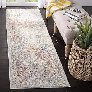 SAFAVIEH Madison Collection Runner Rug - 2'3" x 6', Grey & Gold, Boho Chic Distressed Design, Non-Shedding & Easy Care, Ideal for High Traffic Areas in Living Room, Bedroom (MAD611F)
