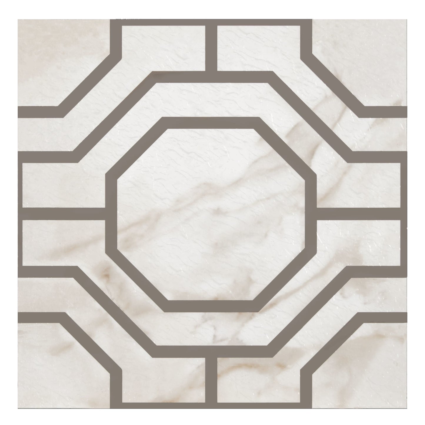 Achim Retro 12x12 Self Adhesive Vinyl Floor Tile - Octagon - 20 Tiles/20 sq. ft.