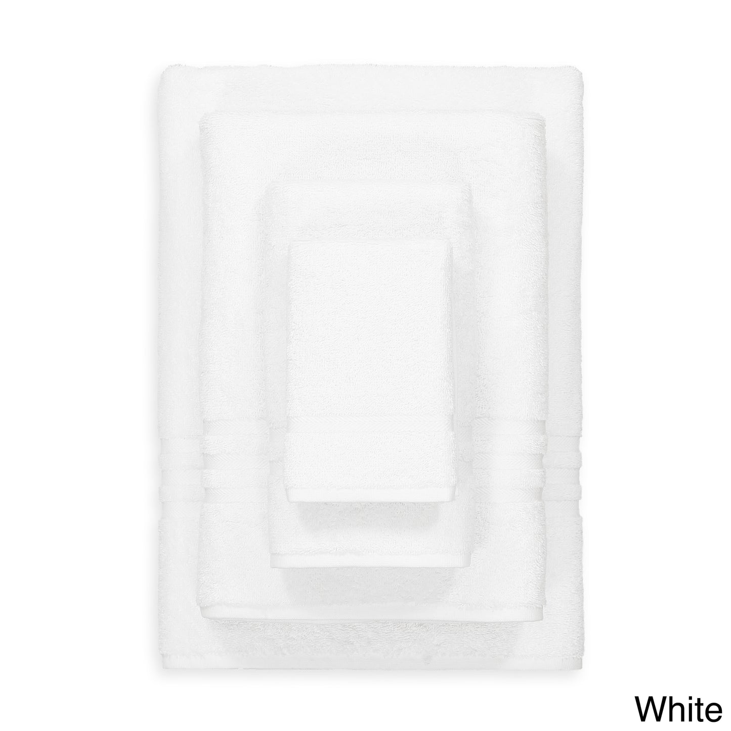 Authentic Hotel and Spa Omni Turkish Cotton 4-piece Terry Bath Towel Set White