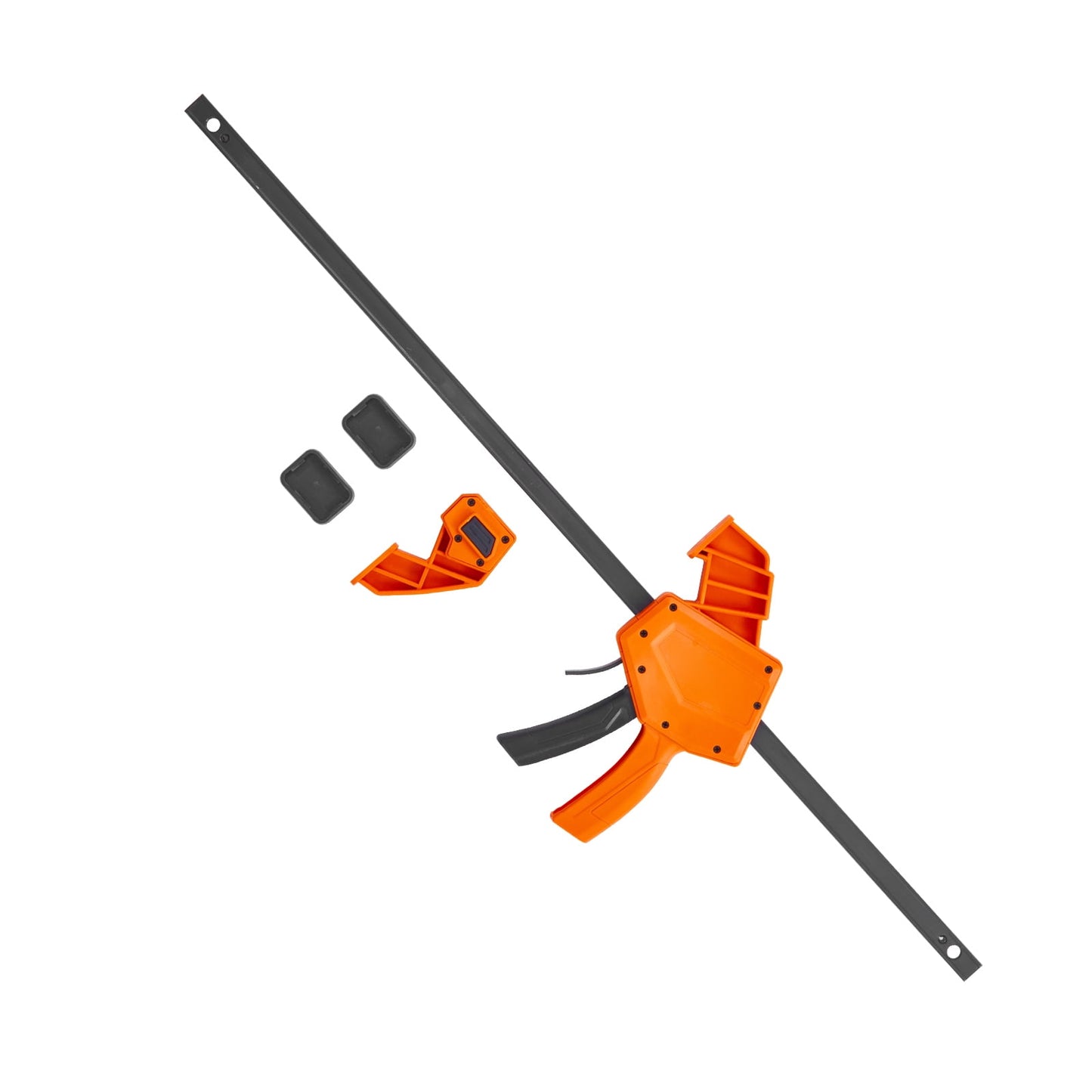 BENTISM Bar Clamps for Woodworking, 2 PCS 24" One-Handed Clamp/Spreader, Quick-Change F Clamp with 300 lbs Load Limit, High-strength Plastic and Carbon Steel, Wood Clamps for Woodworking
