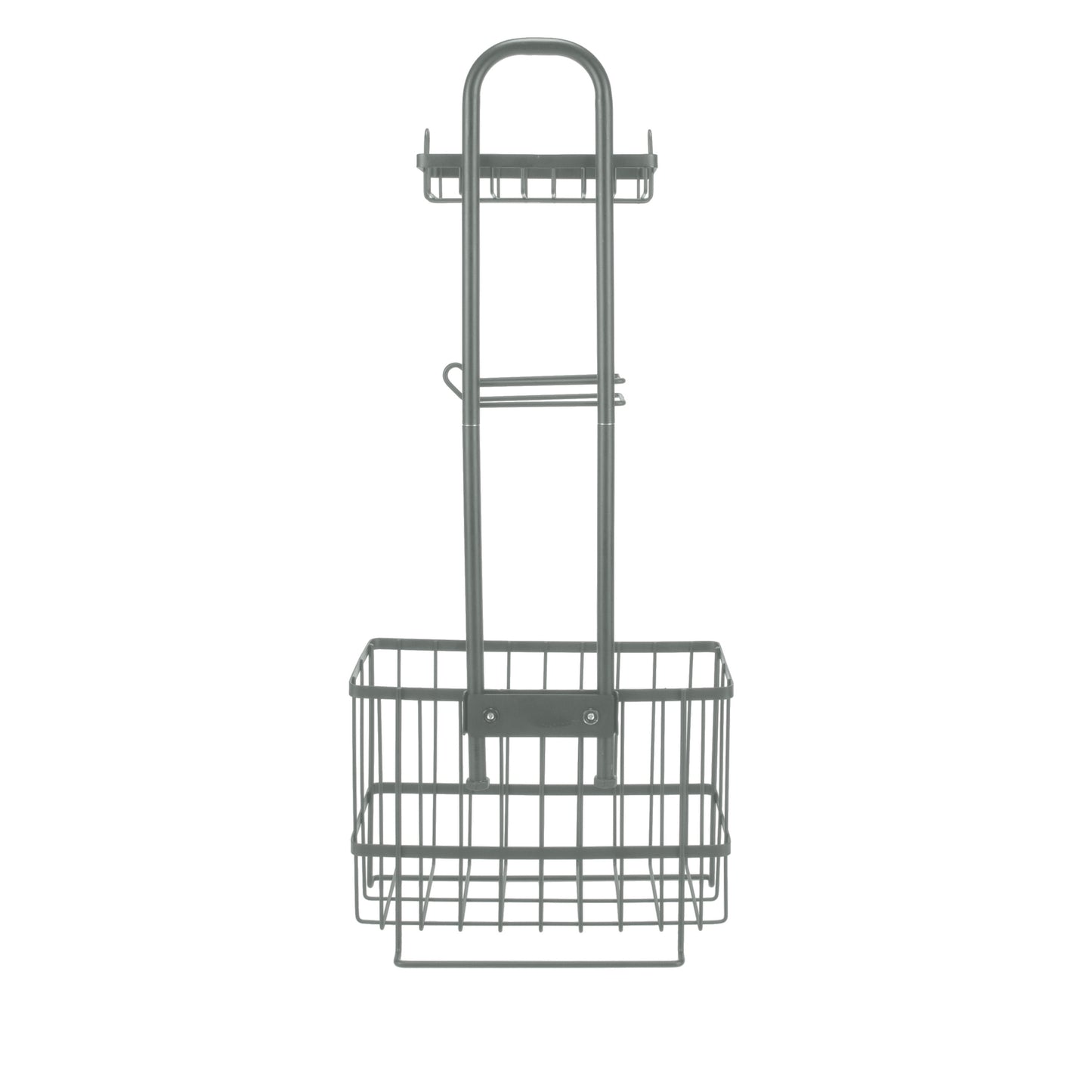 Bath Bliss Cottage Collection Adjustable Three Shelf Bathroom Organizer in Grey
