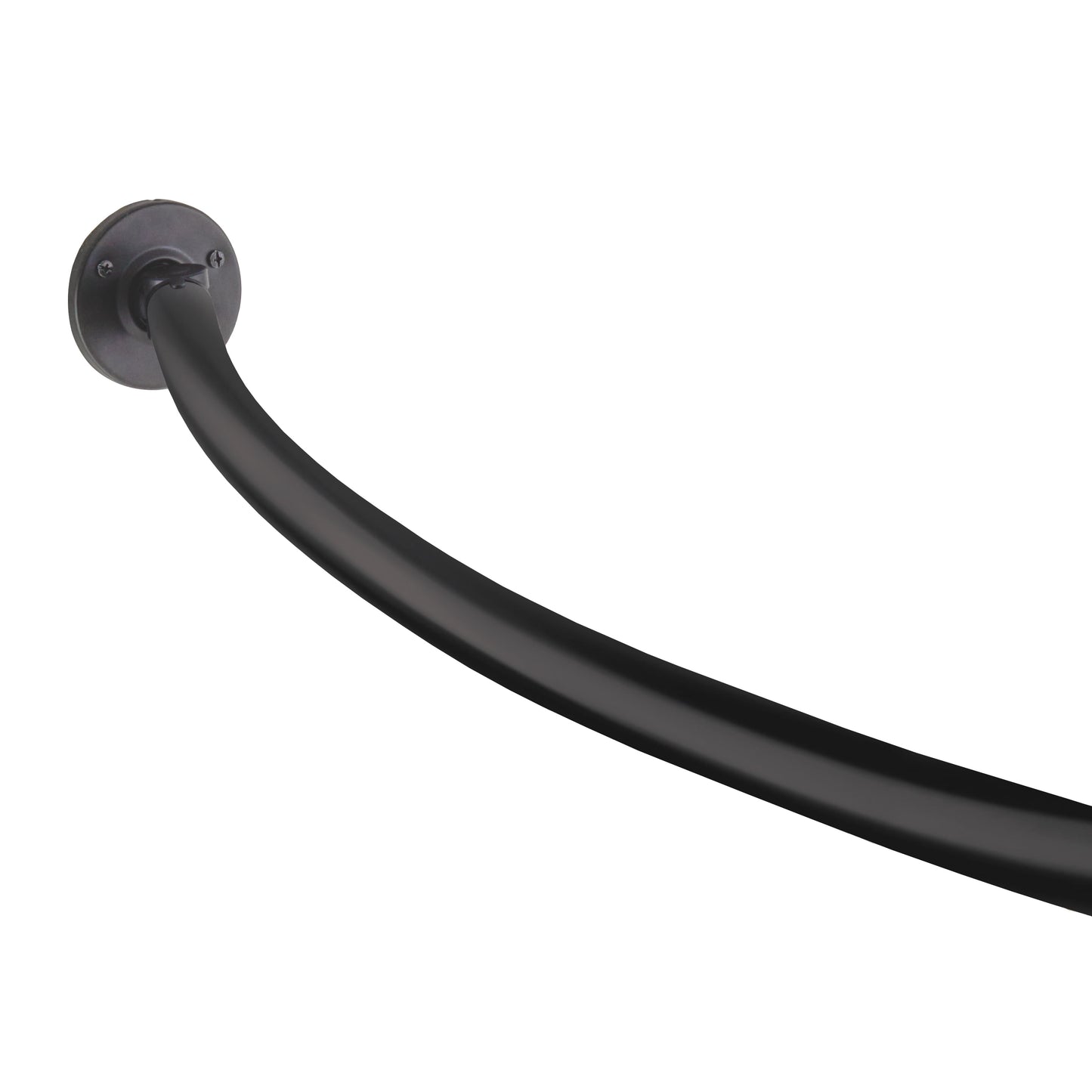 Better Homes & Gardens 45" -to 72" Adjustable Rotating Rust-Proof Curved Shower Rod, Black