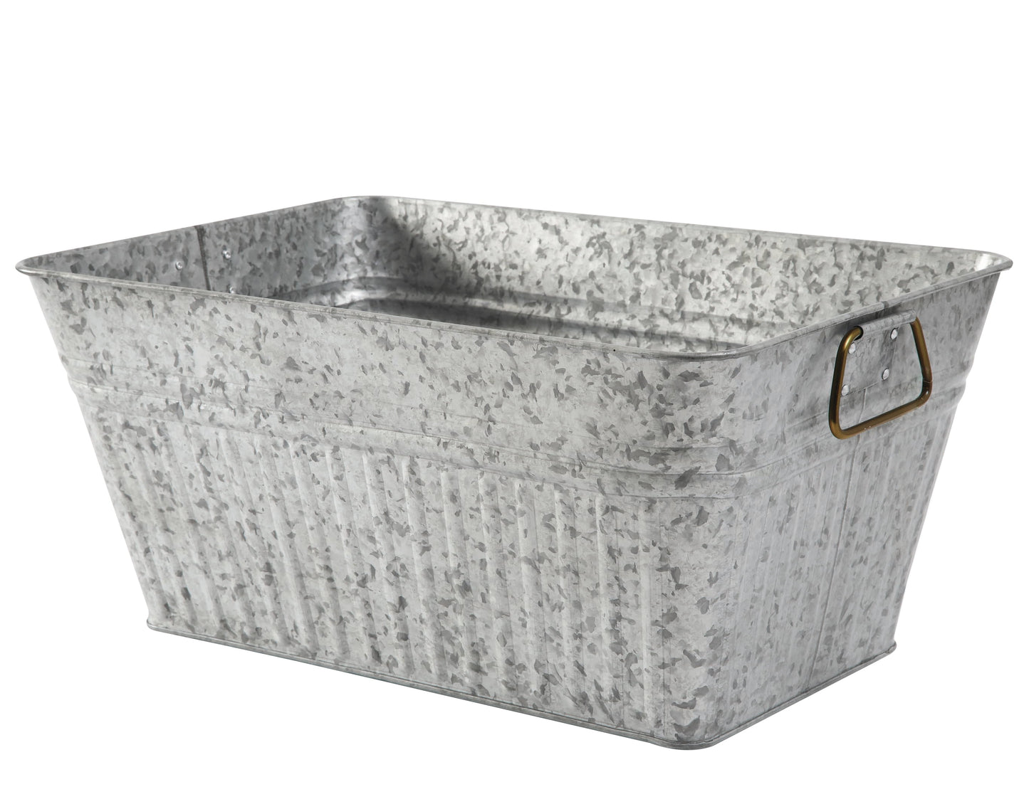 Better Homes & Gardens- Galvanized Large Rectangle Tub, BH28-056-099-29, 22 in L x 15 in W x 10 in H