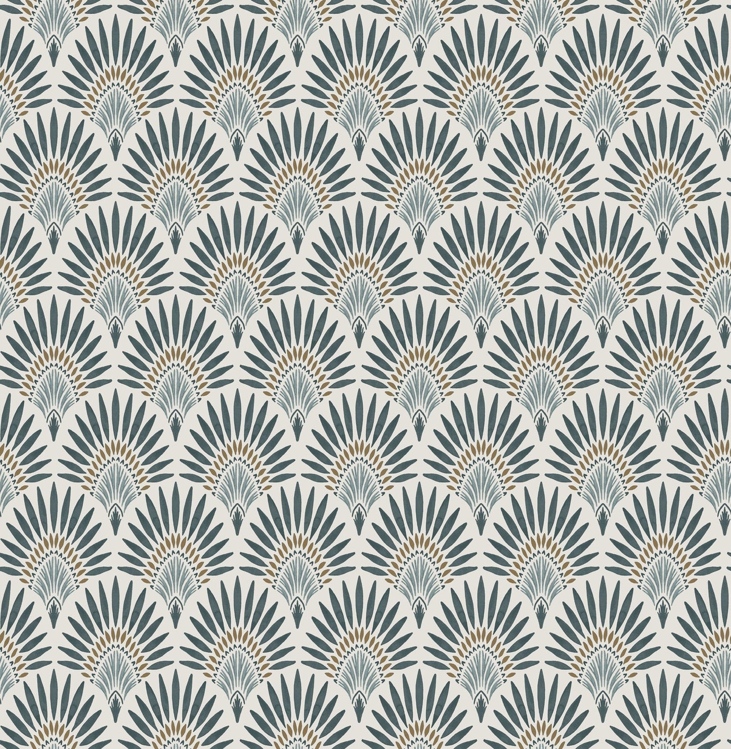 Better Homes & Gardens Teal Zelda Fan Peel and Stick Wallpaper 30.75 Sq. ft, 1 Count