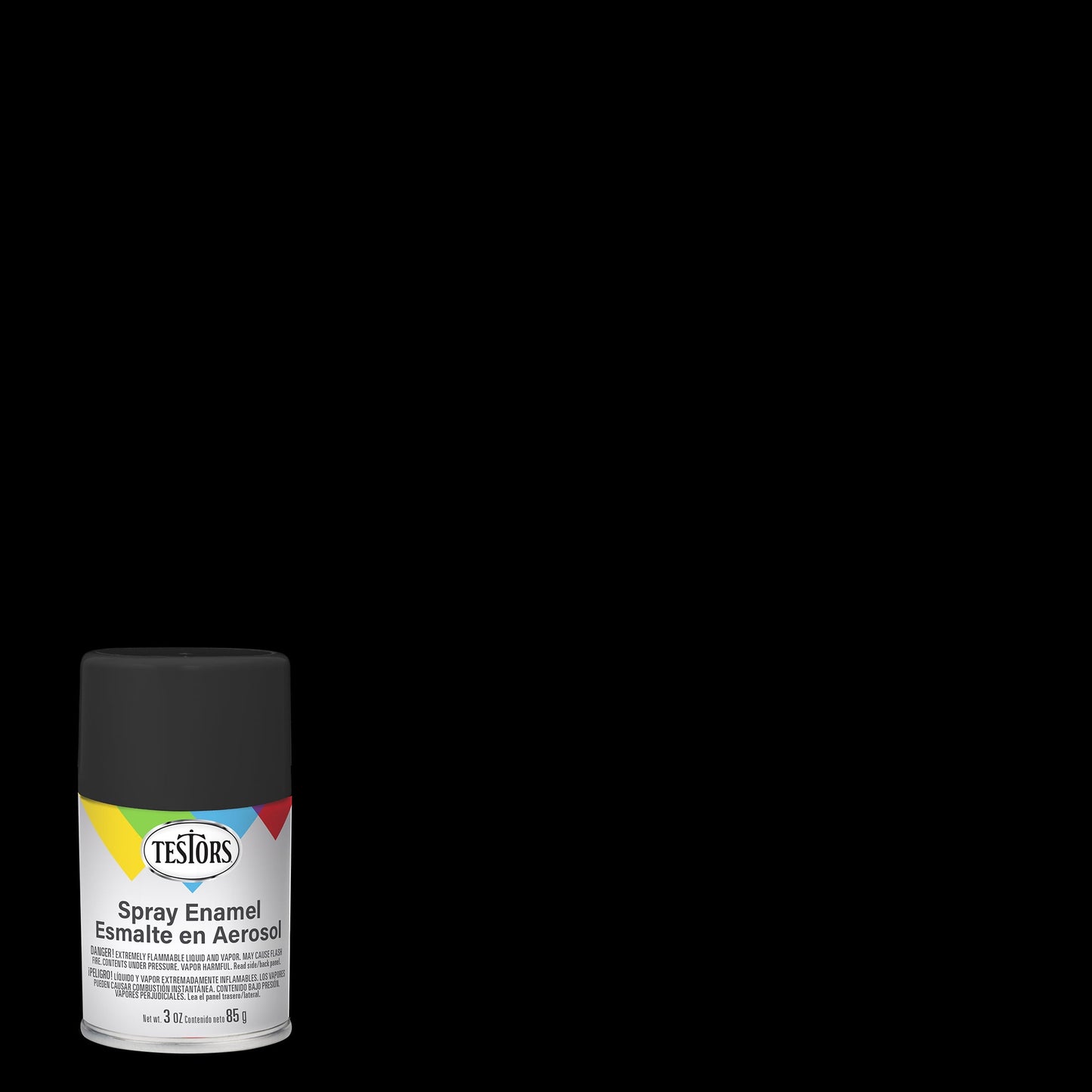 3 Pack, Black, Rust-Oleum Testors Flat Enamel Spray Paint- 1249T, 3 oz.