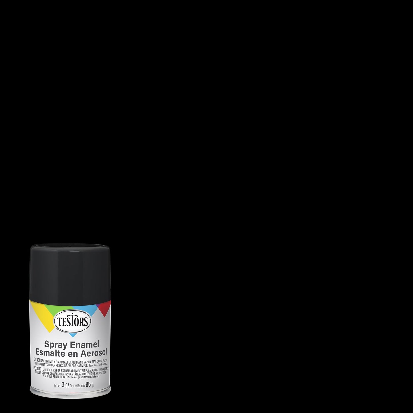 3 Pack, Black, Rust-Oleum Testors Gloss Enamel Spray Paint- 1247T, 3 oz.