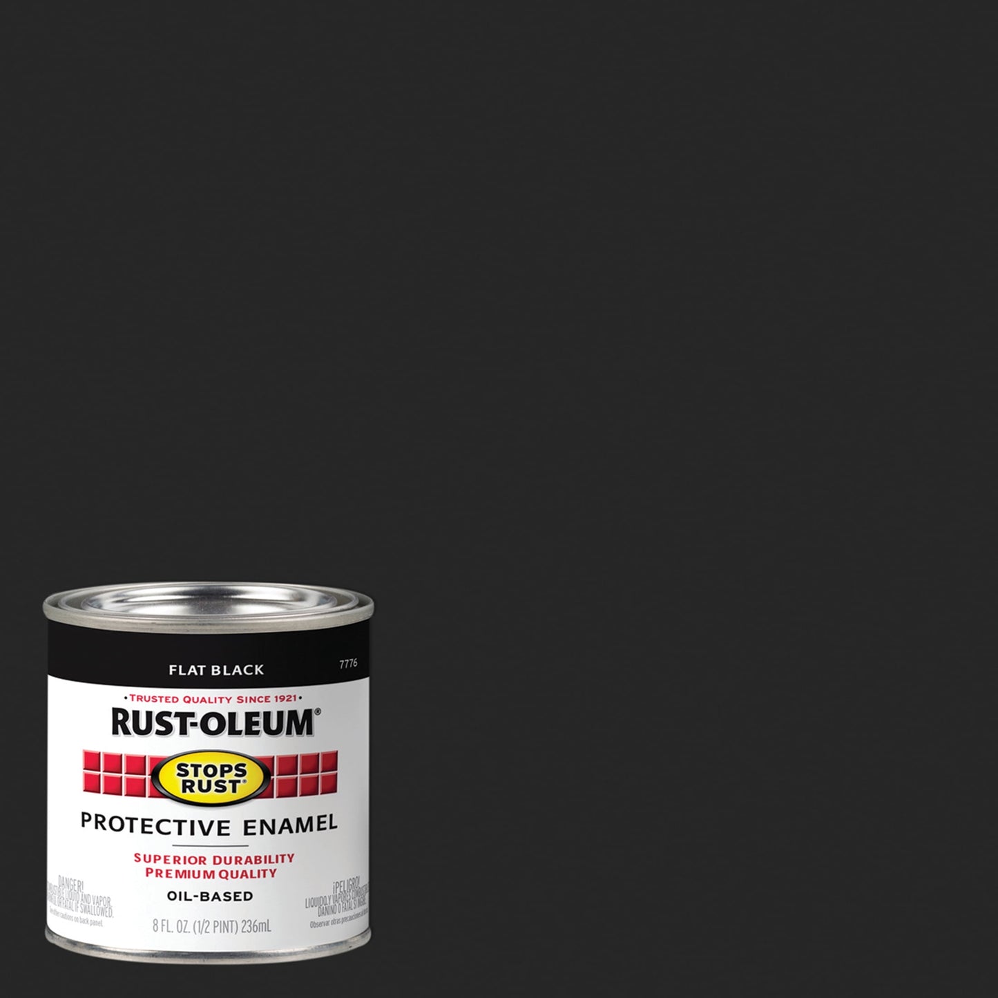 6 Pack, Black (Voc Exempt), Rust-Oleum Stops Rust Flat Protective Enamel- 7776730, 1/2 Pint