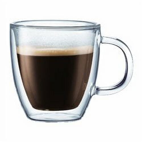 Bodum BISTRO Taza de Café Jumbo, Doble Pared, Transparente, 0.45L, 15 Onzas Unidad (Juego de 2)