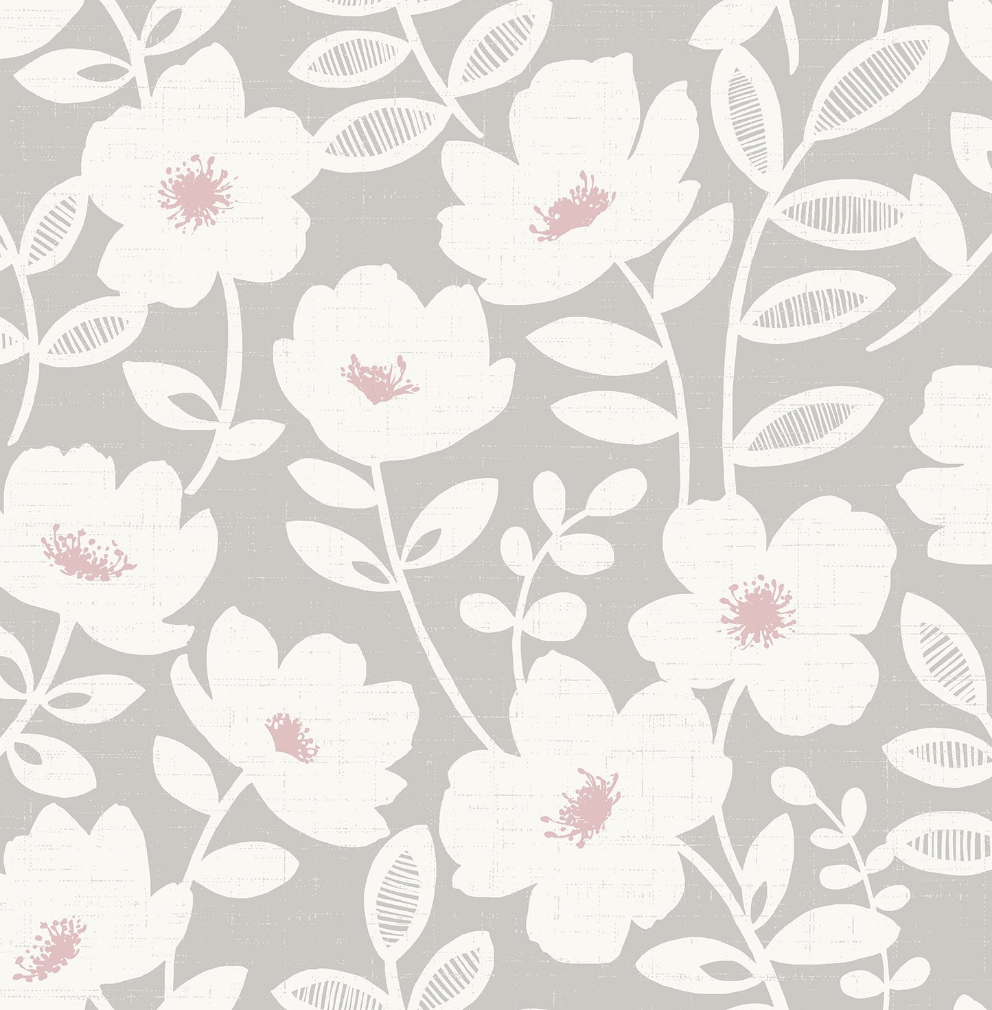Bergman Pink Scandi Flower Wallpaper