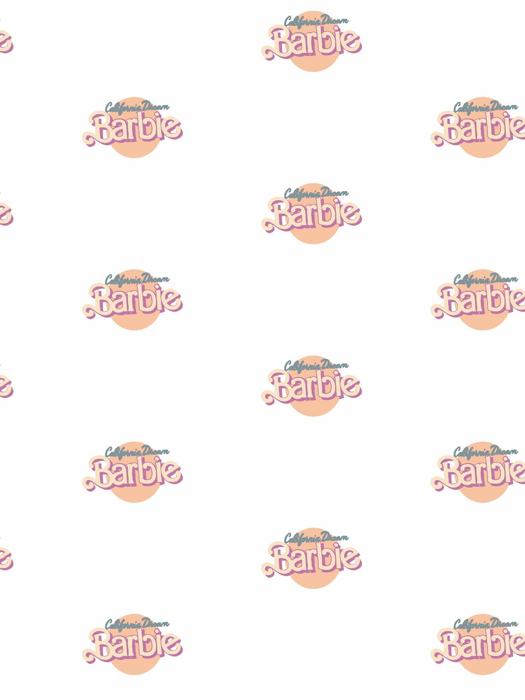 CA Dream Barbie Logo Removable Vinyl Wallpaper by Barbie - Ivory