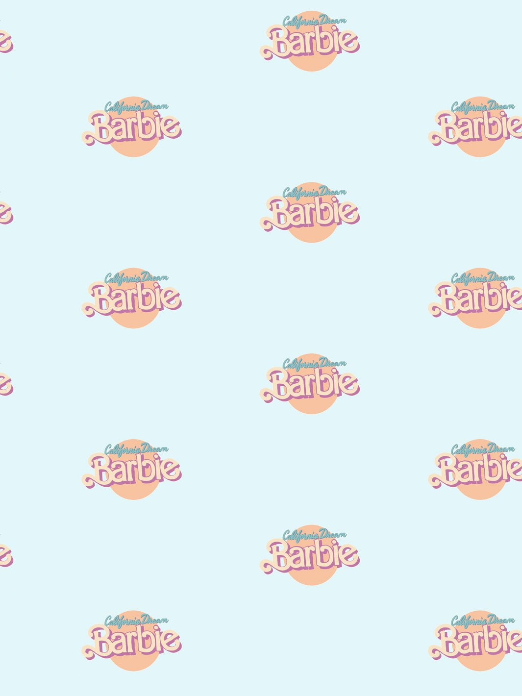 CA Dream Barbie Logo Removable Vinyl Wallpaper by Barbie - Sky