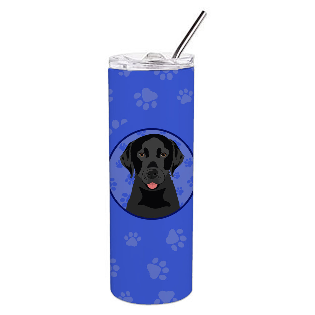 Carolines Treasures WDK1122TBL20 Labrador Retriever Black Design3 Stainless Steel 20 oz Skinny Tumbler Blue 20 oz