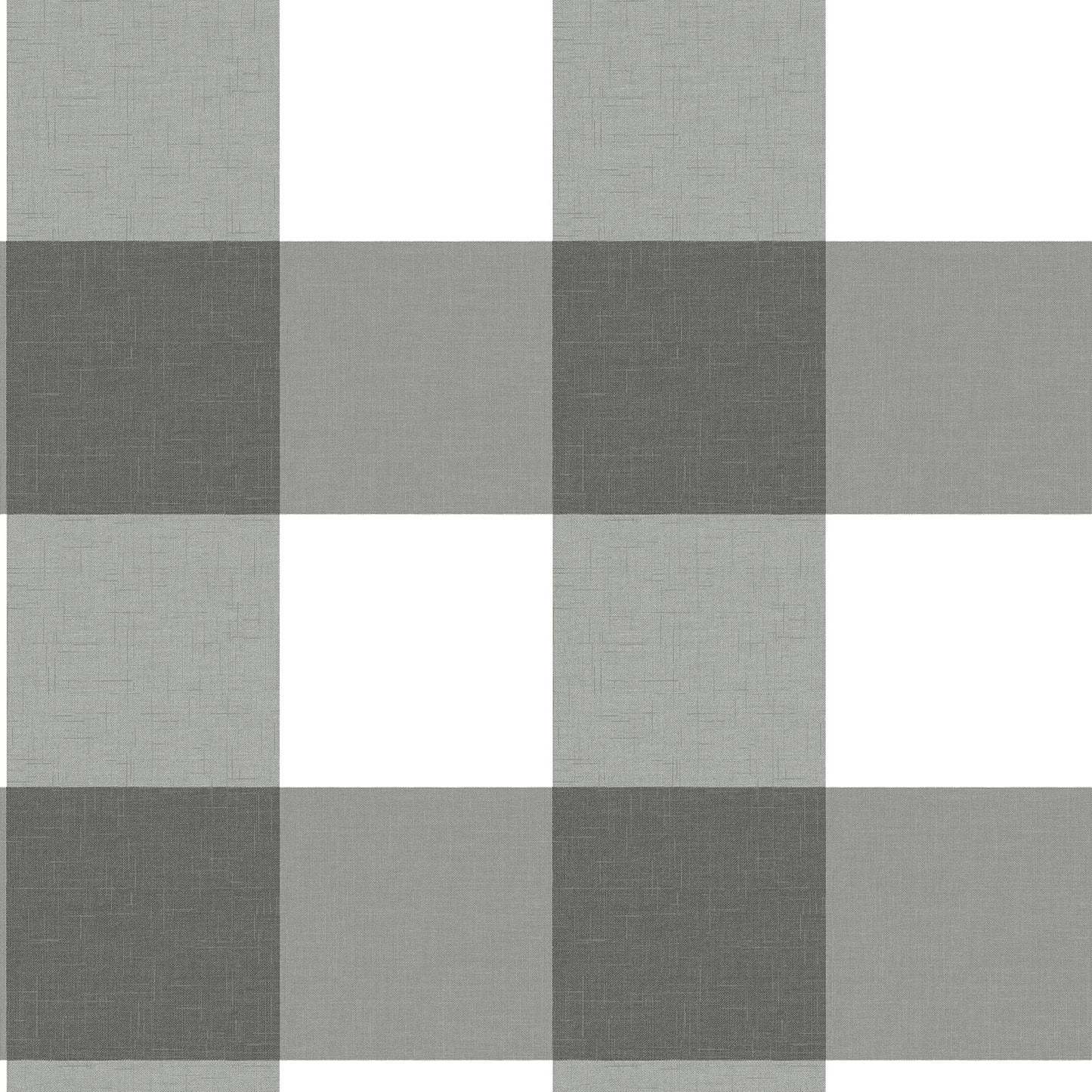 Chesapeake Amos Black Gingham Prepasted Non Woven Blend Wallpaper, 20.5-in by 33-ft, 56.4 sq. ft.