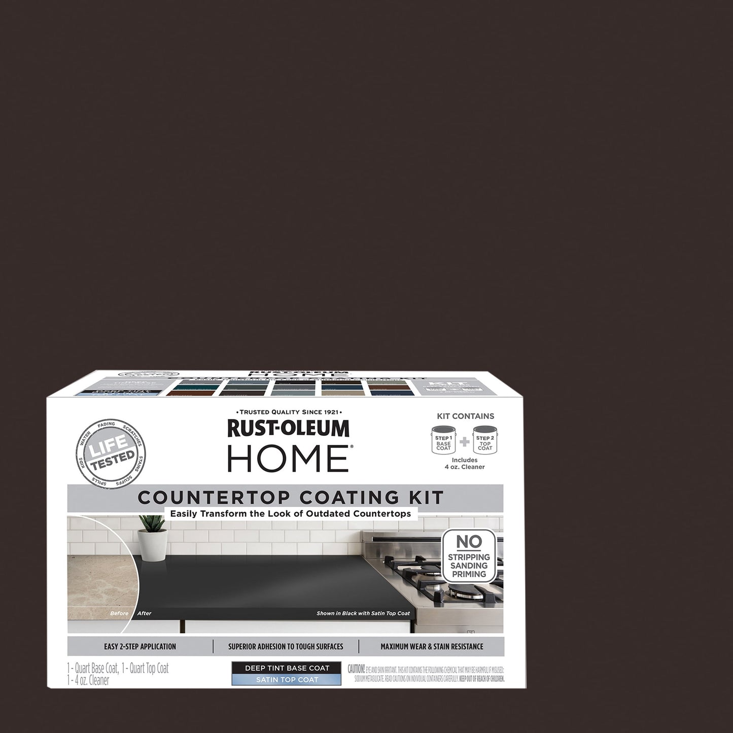 Chocolate, Rust-Oleum HOME Countertop Satin Coating Kit-38496304T, Quart