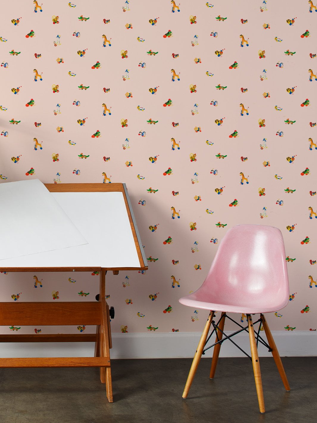 Classic Toys Removable Vinyl Wallpaper By Fisher-Price - Peach