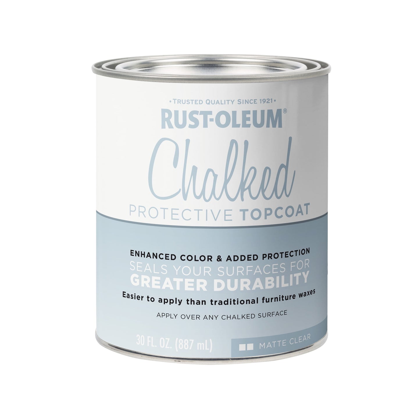 Clear, Rust-Oleum Chalked Matte Interior Protective Topcoat- 287722, Quart