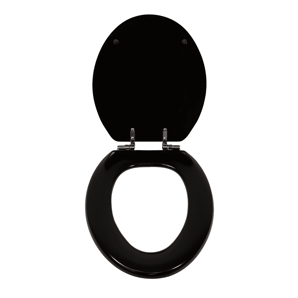 Design House Dalton Black Wood Elongated Soft Close Toilet Seat