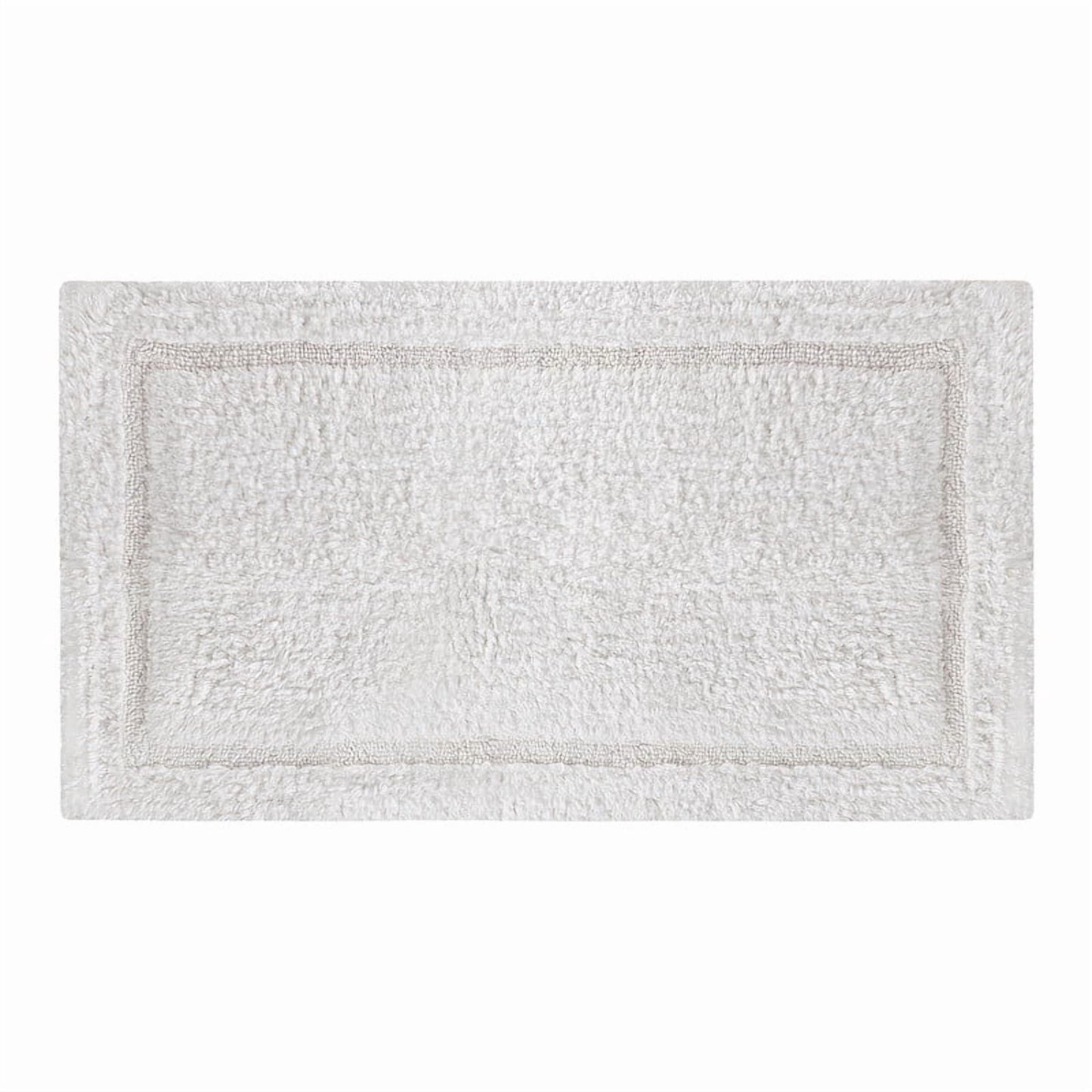 Delara Organic Cotton Reversible Bath Mat – 3000 GSM, GOTS Certified, Ultra-Thick & Super Absorbent | Soft, Plush & Quick-Drying Bathroom Rug