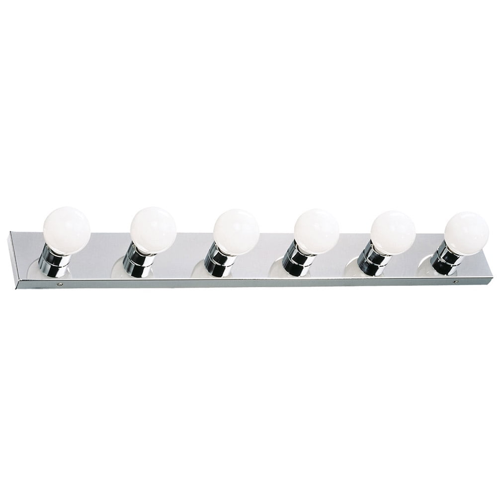 Design House Strip 6-Light Dimmable Contemporary Vanity Light, Polished Chrome
