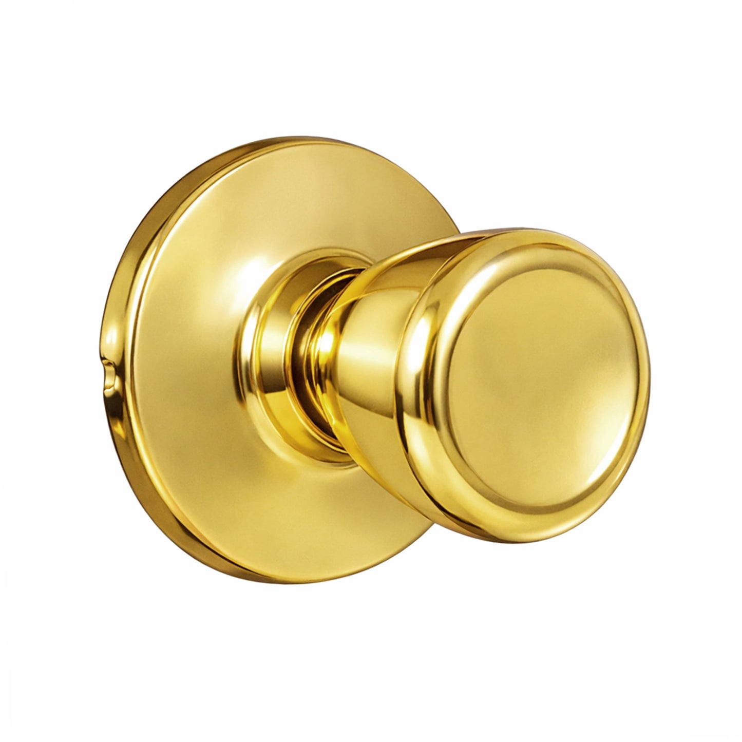 Polished Brass Dummy Door Knob, Closet and French Door, Left or Right Hand