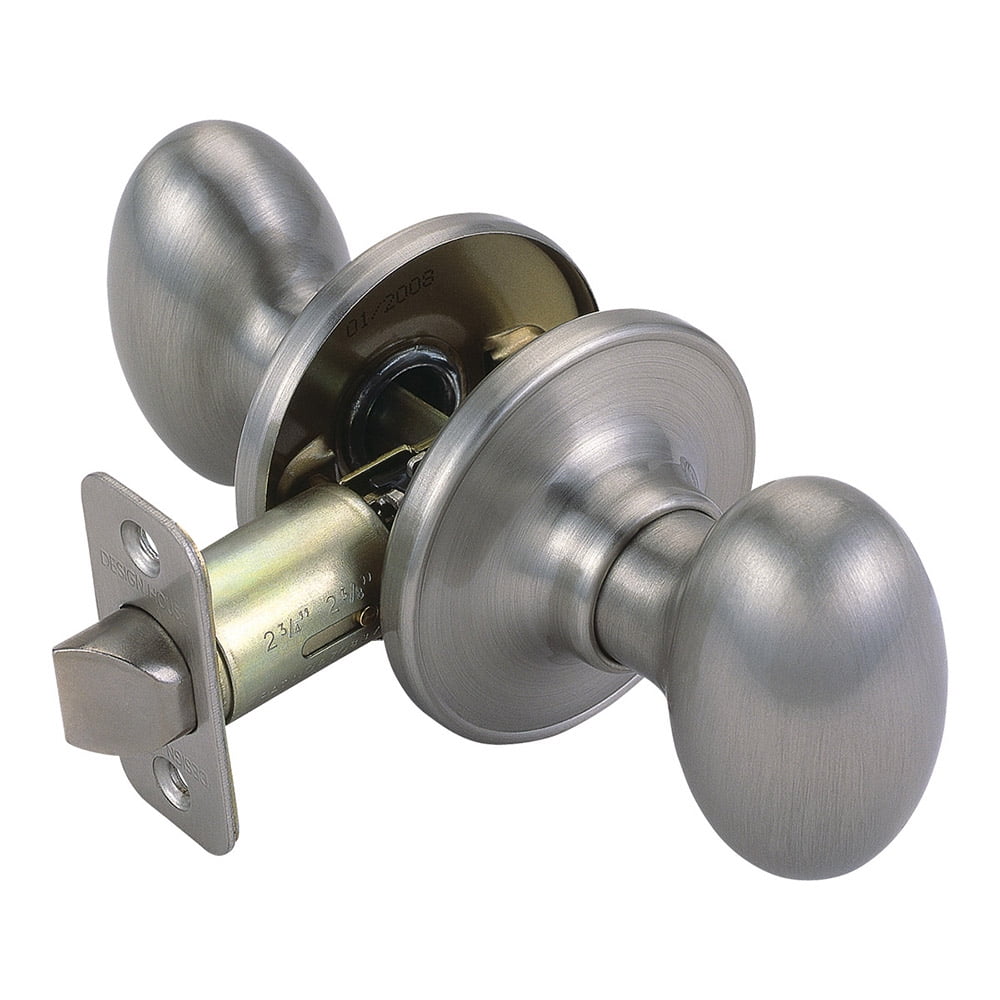 Design House 750489 Egg Passage Hall and Closet Door Knob Satin Nickel