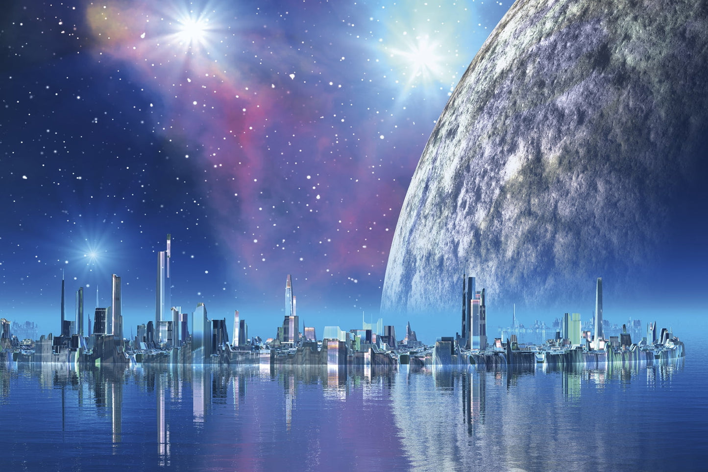 Dimex Futuristic City Wall Mural Wallpaper