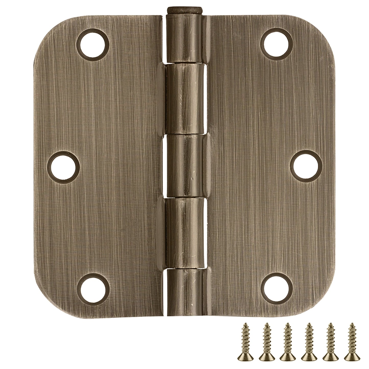 Design House 12-Pack 3.5" H x .625" Radius Butterfly Interior/Exterior Door Hinges, Antique Brass