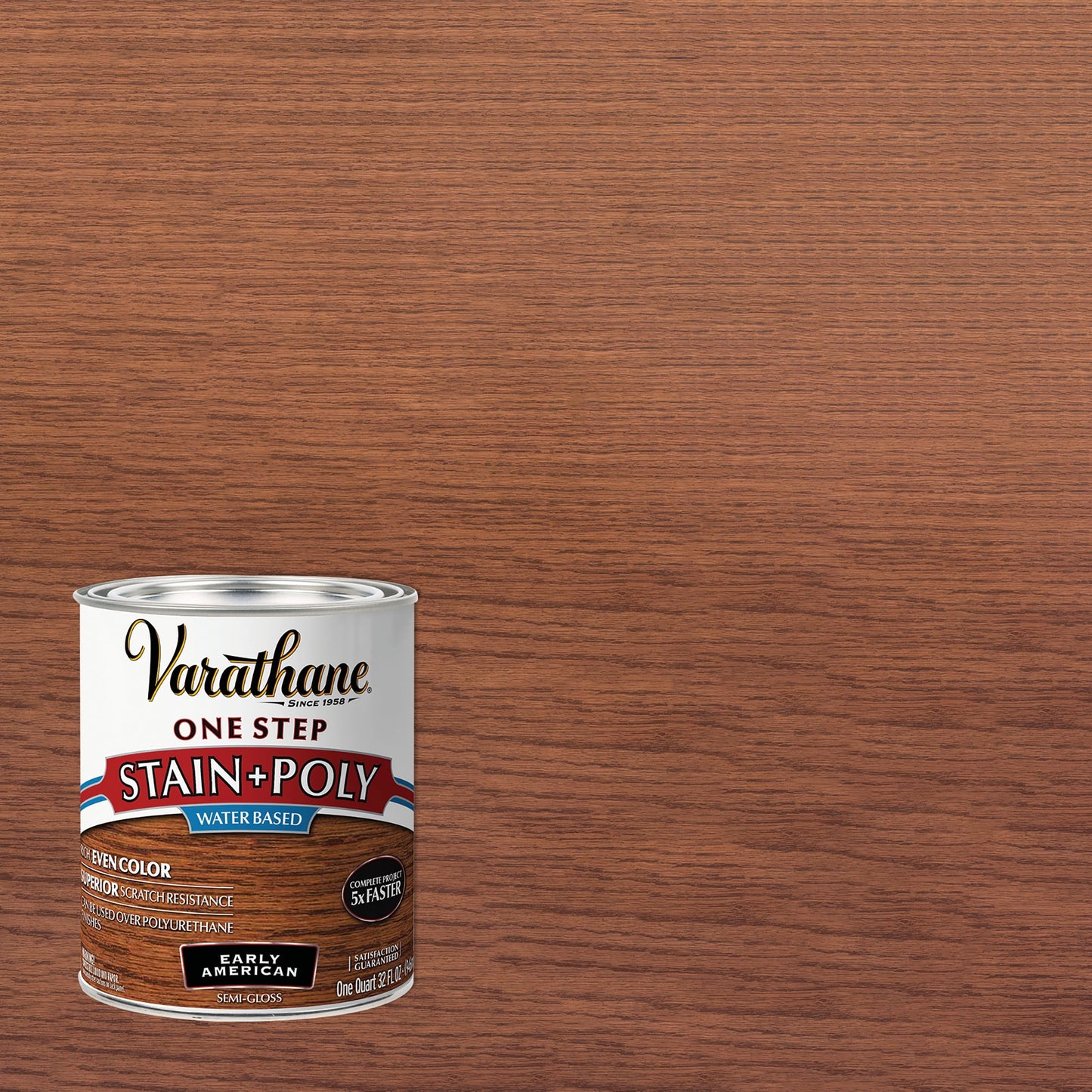 2 Pack, Early American, Varathane Stain + Polyurethane, Semi-Gloss -336361, Quart