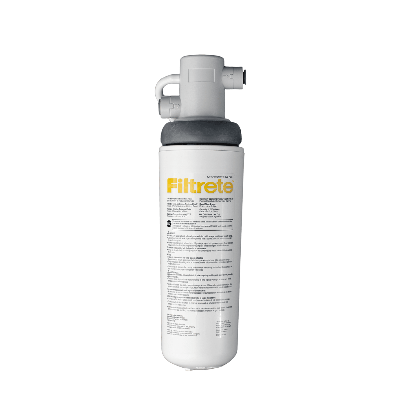 Filtrete Sistema de Filtración de Agua de Cambio Rápido Bajo el Fregadero, 3US-AS01