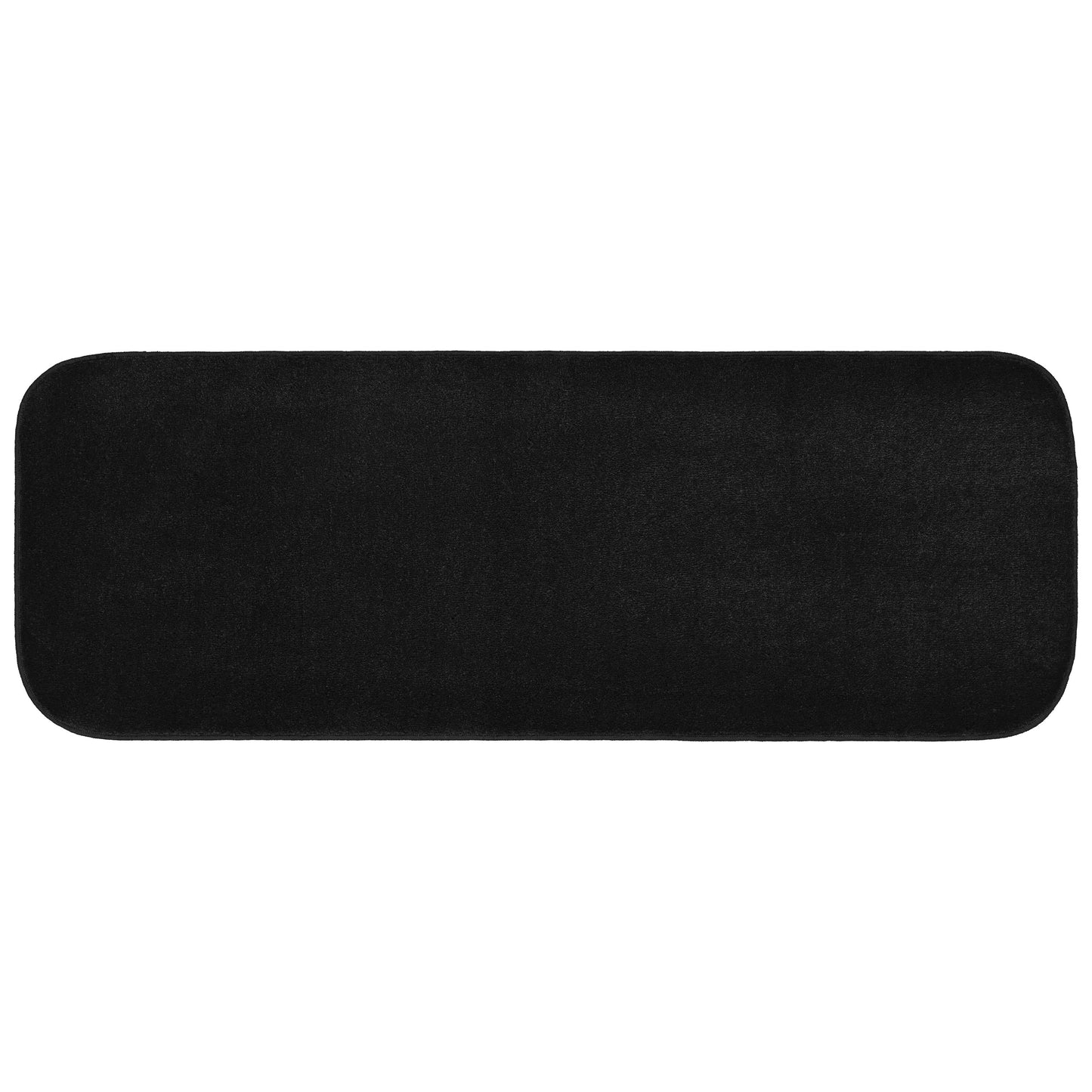 Garland Rug Sedona Washable Polypropylene Black Bathroom Runner, 22†x 60â€