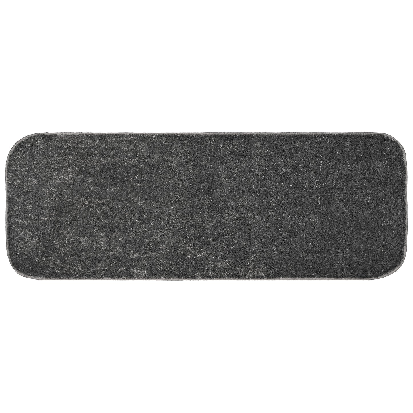Garland Rug Sedona Washable Polypropylene Cinder Gray Bathroom Runner, 22†x 60â€