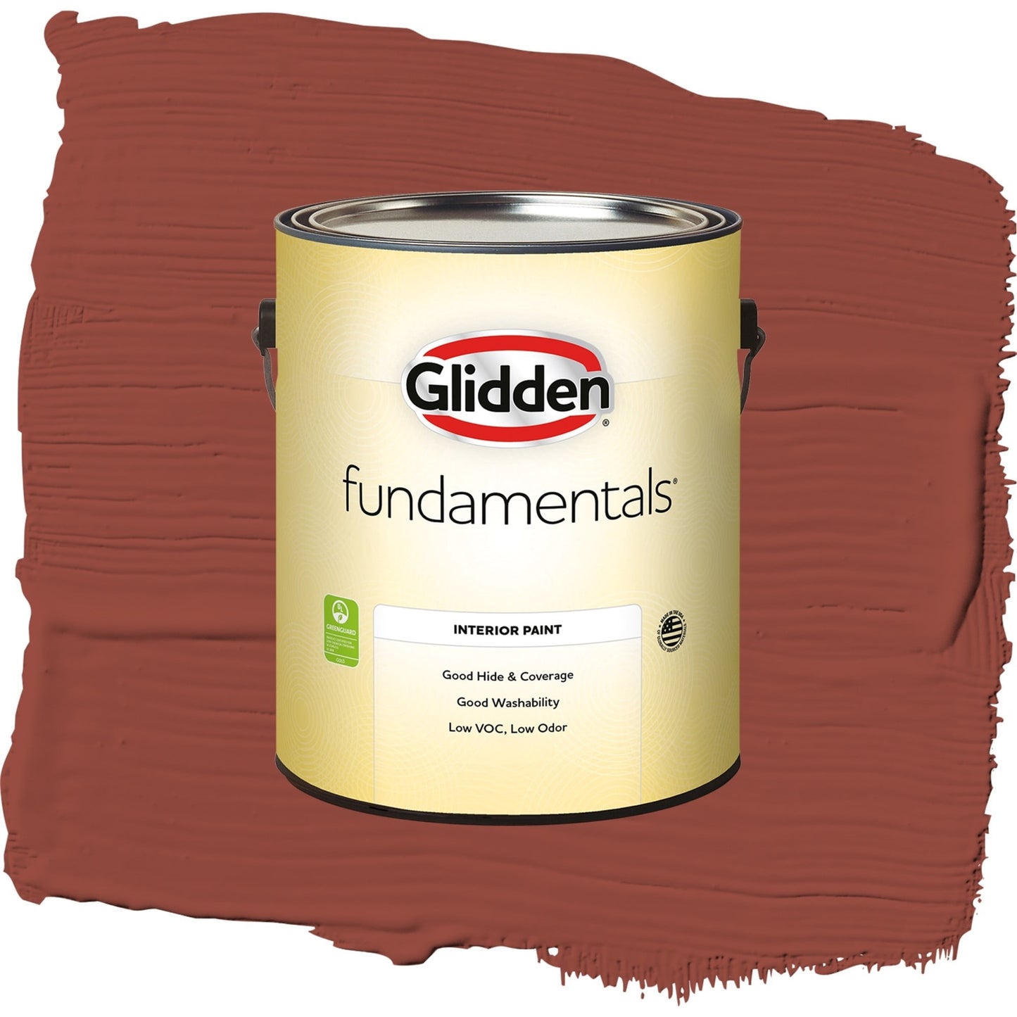 Glidden Fundamentals Cedar Chest / Red, Semi-Gloss Interior Paint, 1 Gallon