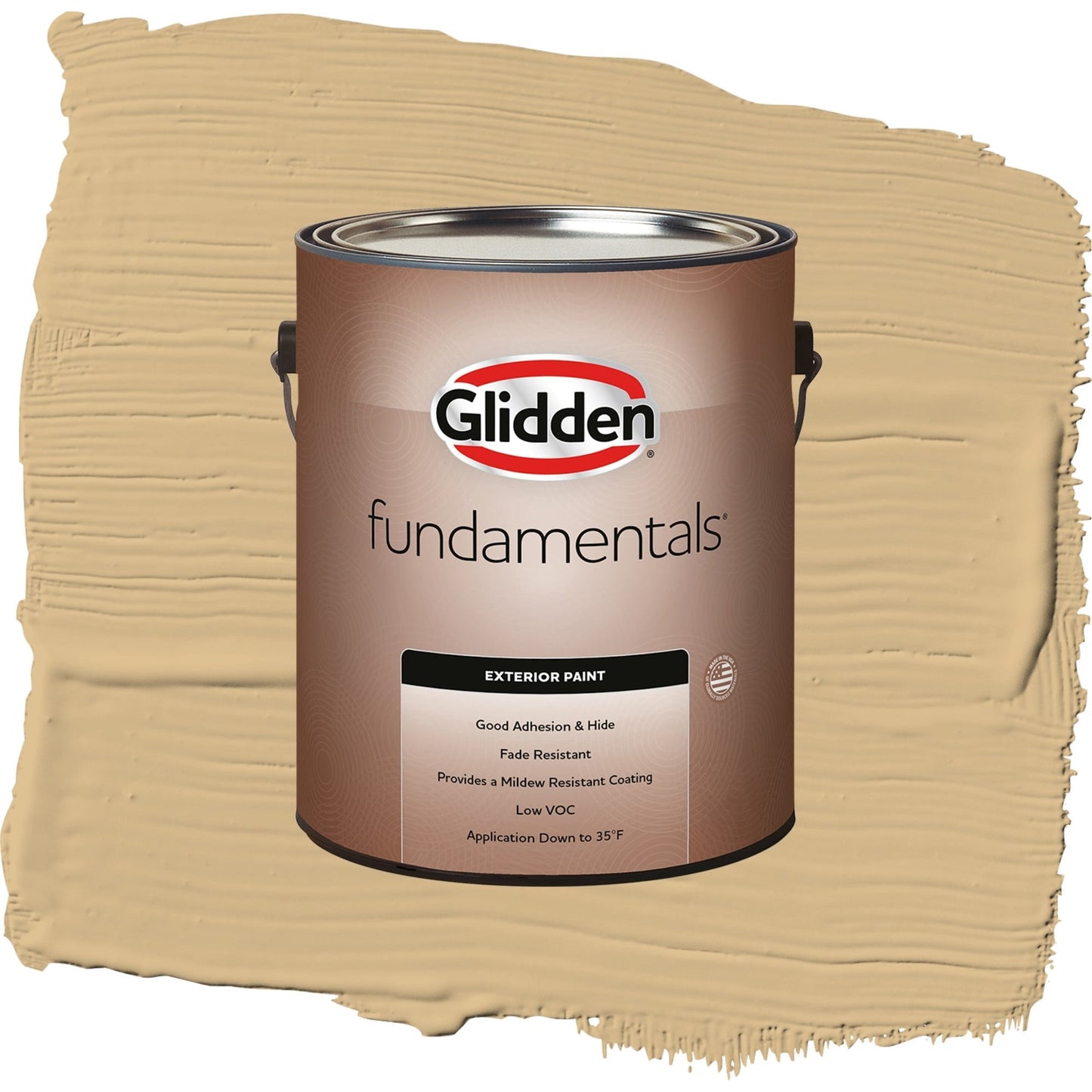 Glidden Fundamentals Craftsman Gold / Yellow, Semi-Gloss Exterior Paint, 1 Gallon