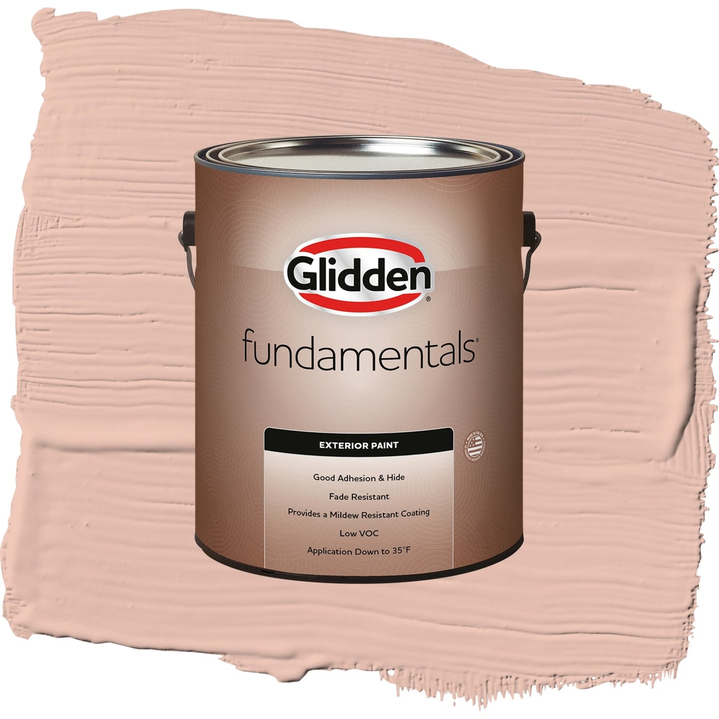 Glidden Fundamentals Adorable / Orange, Semi-Gloss Exterior Paint, 1 Gallon