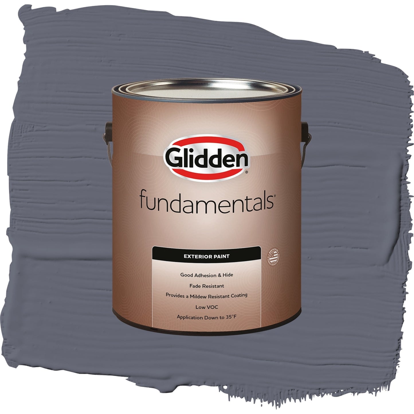 Glidden Fundamentals Alley Cat / Purple, Flat Exterior Paint, 1 Gallon