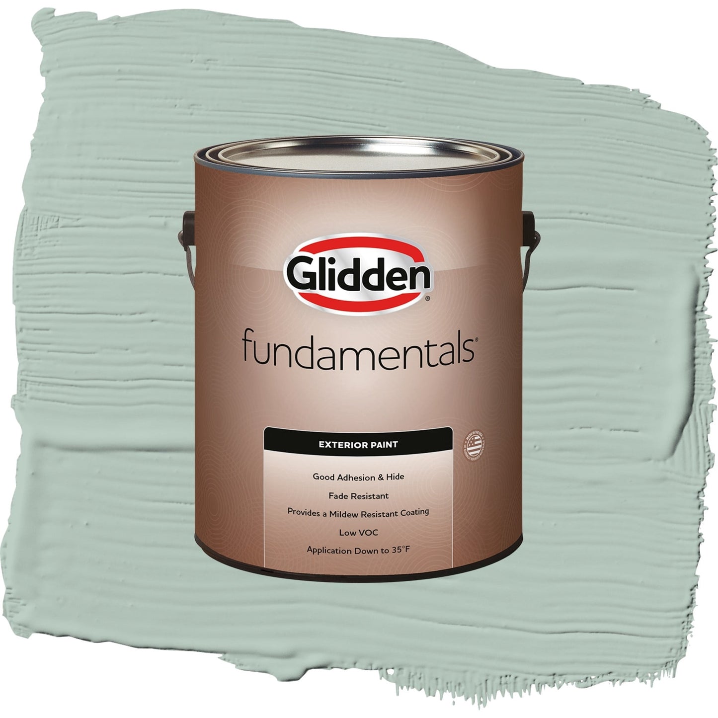Glidden Fundamentals Aquamarine Dream / Blue, Satin Exterior Paint, 1 Gallon
