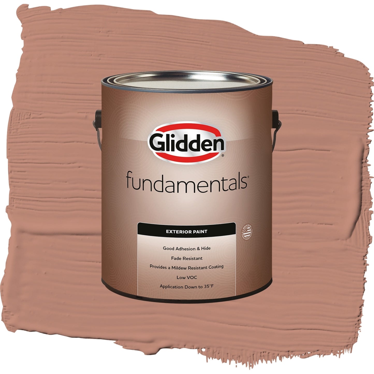 Glidden Fundamentals Big Cypress / Orange, Satin Exterior Paint, 1 Gallon