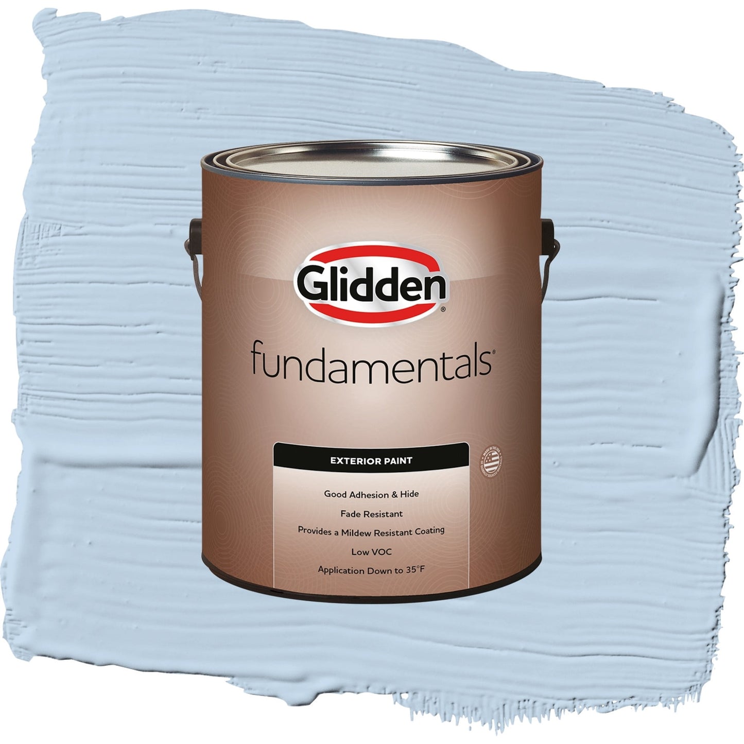 Glidden Fundamentals C'est La Vie / Blue, Flat Exterior Paint, 1 Gallon