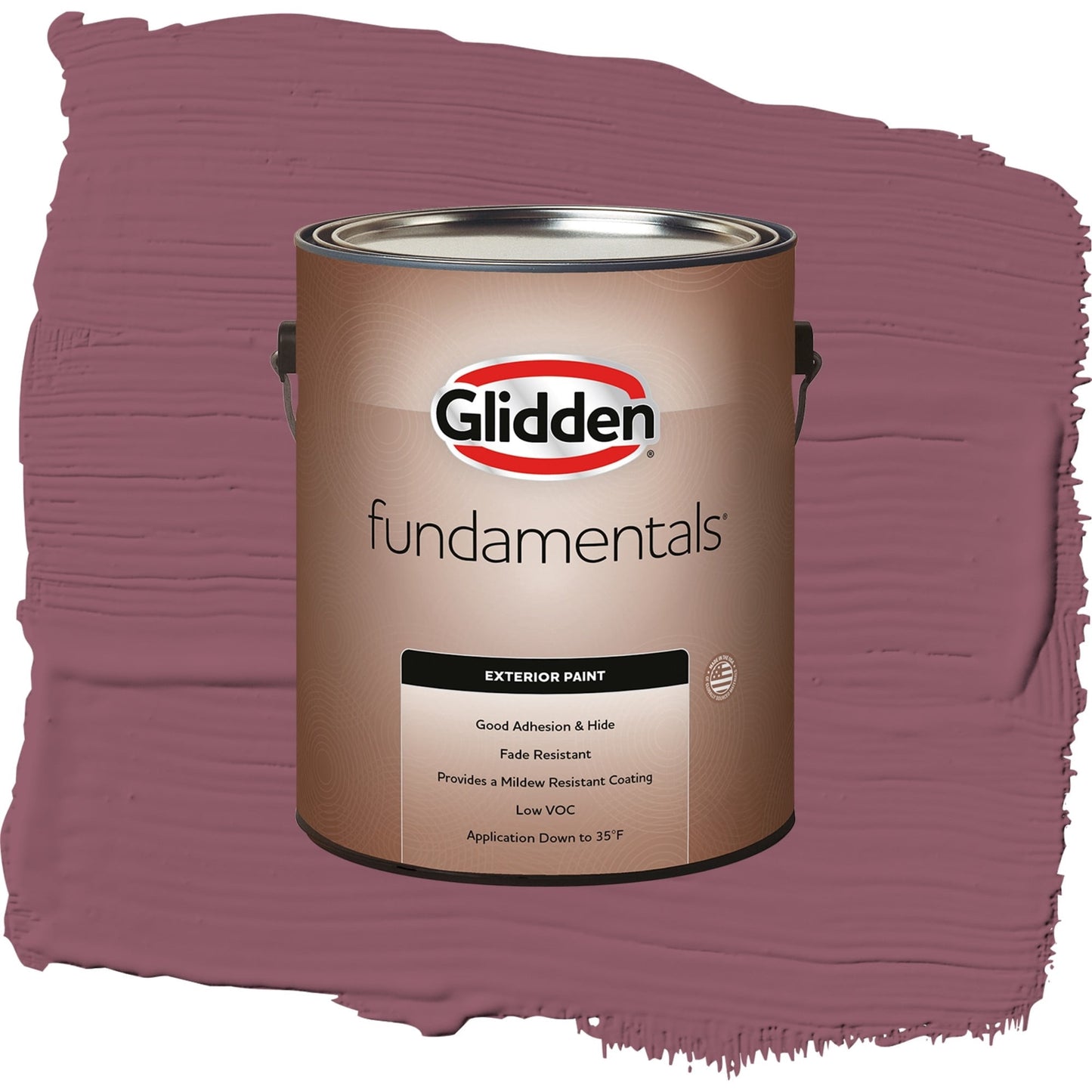 Glidden Fundamentals Cabernet / Purple, Semi-Gloss Exterior Paint, 1 Gallon