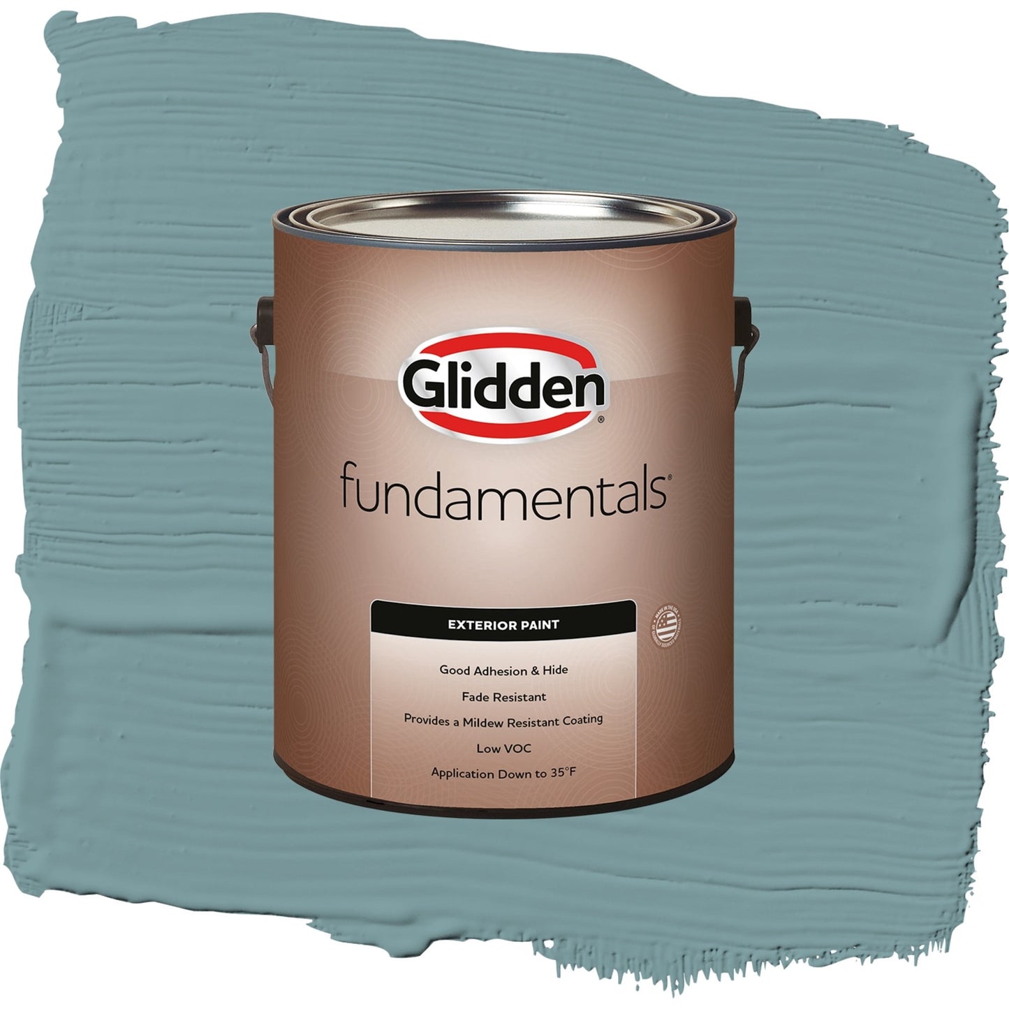 Glidden Fundamentals Cathedral Glass / Aqua Semi-Gloss Exterior Paint, 1 Gallon