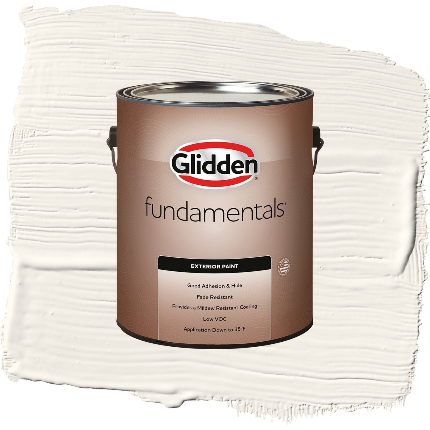 Glidden Fundamentals Cow's Milk / Off White Flat Exterior Paint, 1 Gallon