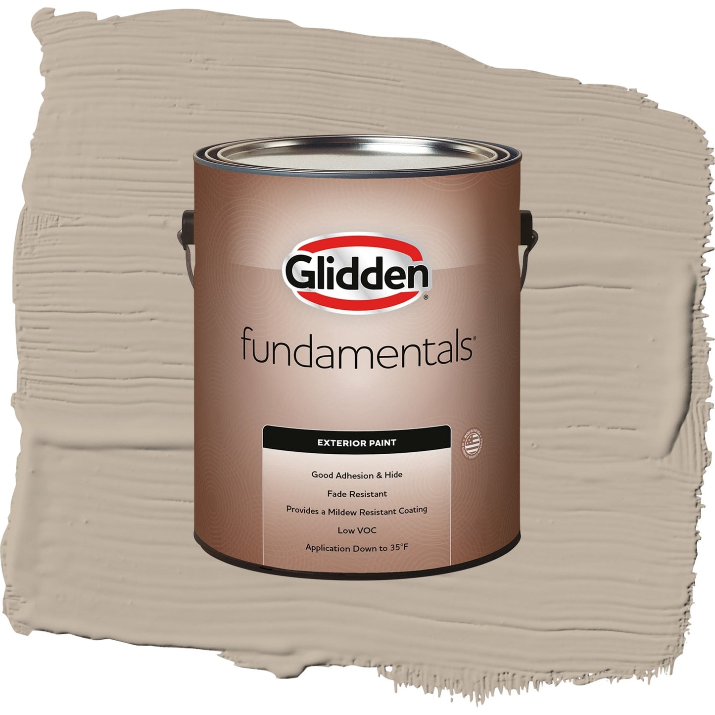 Glidden Fundamentals Discover / Beige, Satin Exterior Paint, 1 Gallon